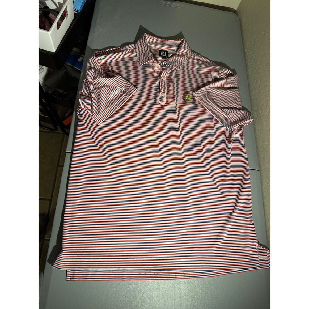 FootJoy 122nd US Open Country Club Golf Polo Shirt Mens Large Striped 29725